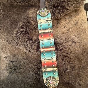 Colorful Beaded Leather wither strap